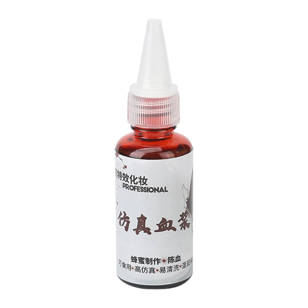 30ml Makeup Fake Blood Edible Red Realistic Portable Washable Cosmetic Blood for Dress Up