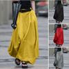 Autumn Casual Long Skirt Women's plus Size A- line Skirt High Waist Slimming Dancing Long Swing Skirt