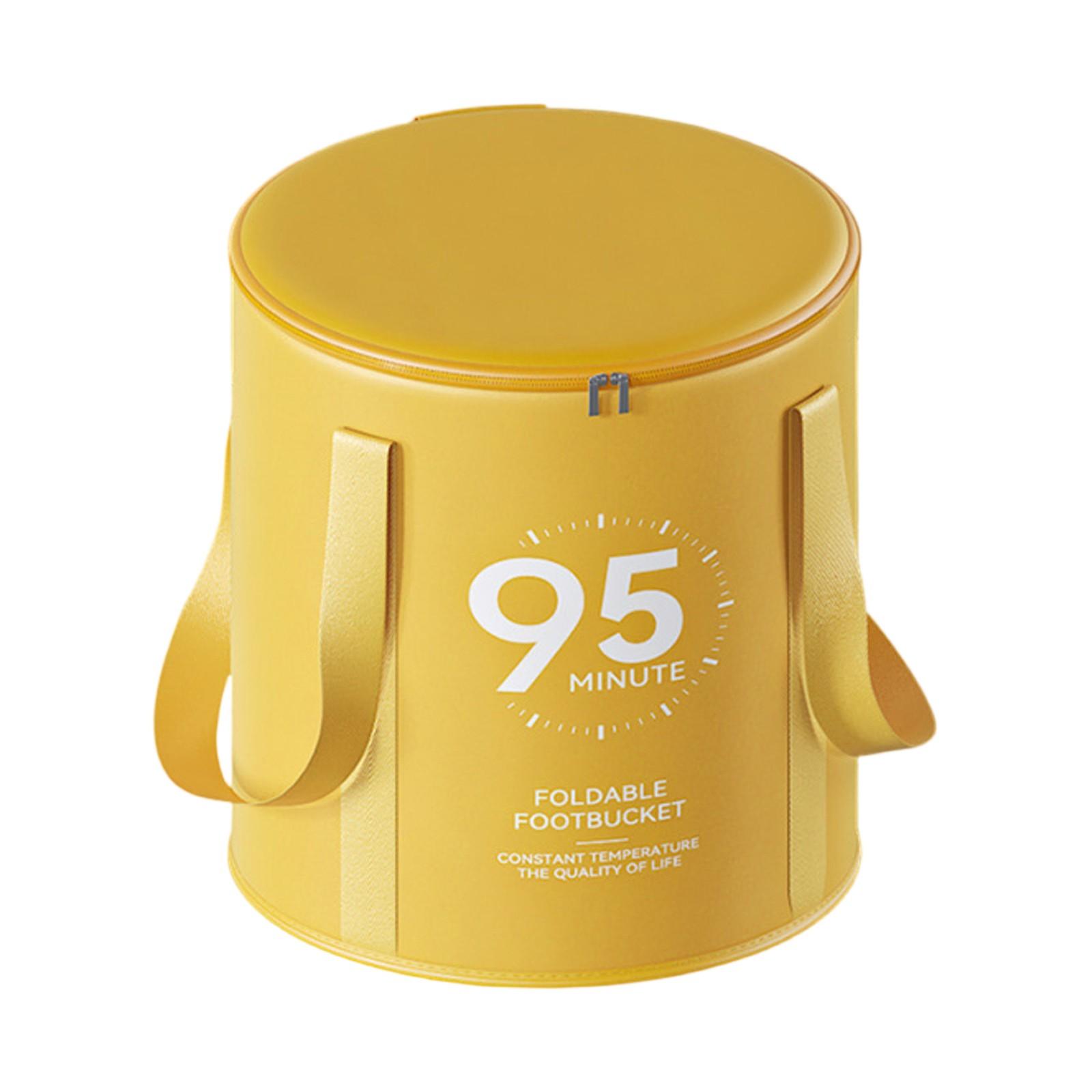 

Складна сумка для ванни для ніг, раковина для ніг, теплоізоляційне відро для ванни для ніг, домашнє переносне відро для ванни для ніг One Size жовтий