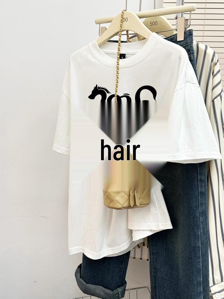 Unisex Wine Red Cotton Print Short-Sleeve T-Shirt, 2026 New Year Loose Fit, Plus Size, Round Neck, Trendy Style