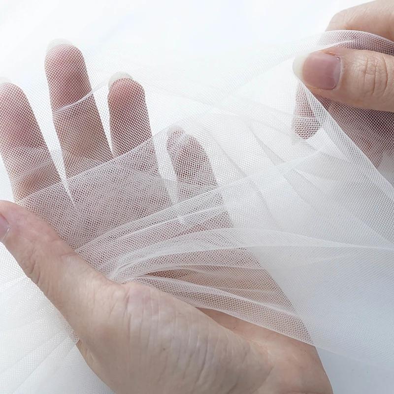 0.5m/1m/2m/5m Encrypt Soft Mesh Fabric For Curtains Wedding Dresses, Wedding Decorations Mosquito Nets DIY Net Craft Fabrics