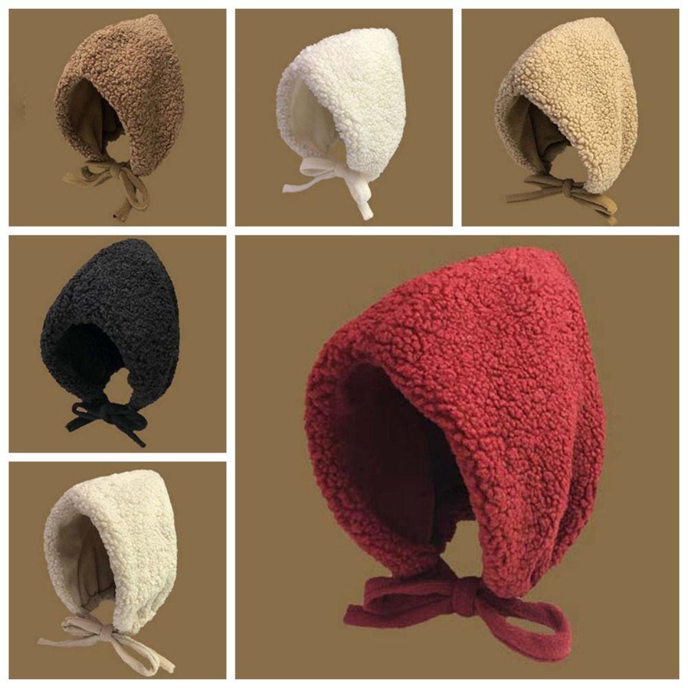 Fluffy Lambswool Cap Beanie Winter Plush Hat Personality Ear Protection Hat  Winter