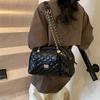 New fashionable rhombus chain airport bag single shoulder oblique span women's bag large capacity
