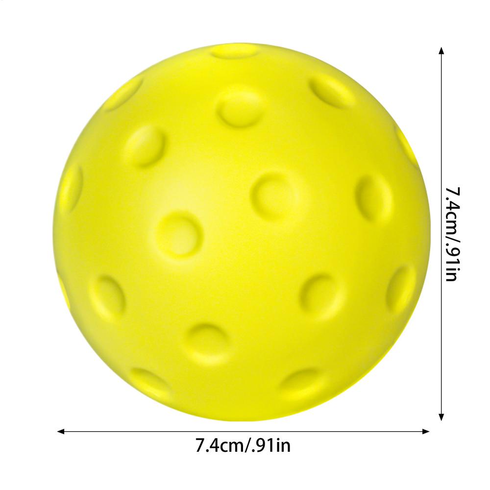 74mm Silent Pickleball Quiet Training Balls Soft Pu Wear-resistant Training Pickleball Ball Standard-Sized Pickleball