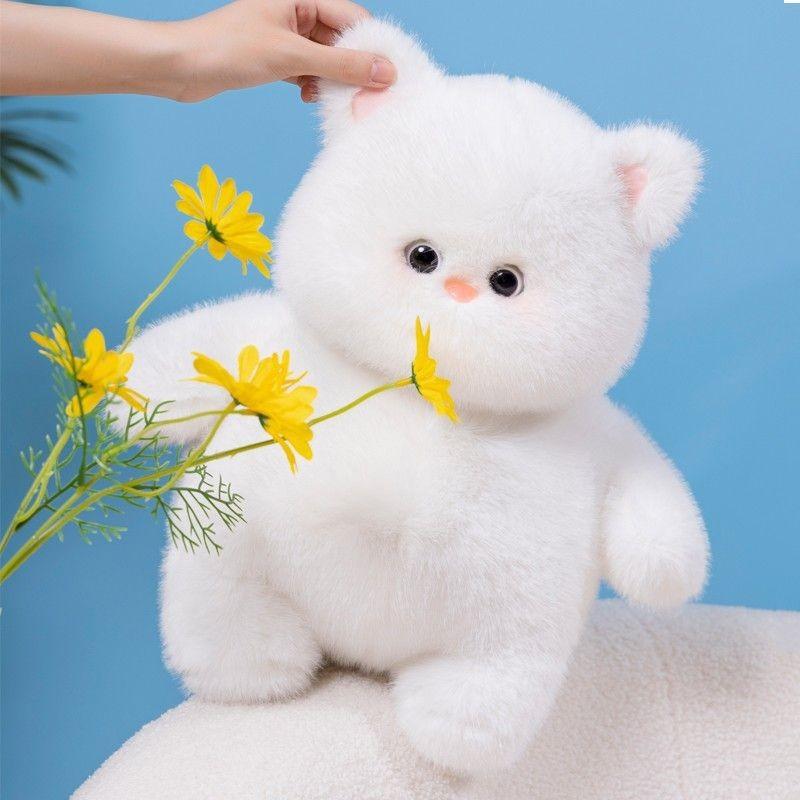 Cat Cute Super Plush Toys Big White Doll Simulation Sleep Pillow Soft Super