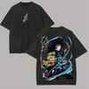 Demon Slayer Washed Retro Short Sleeve TShirt Casual Summer Wear Mens Comfortable Short Sleeve Half Sleeve Sports Popular Top