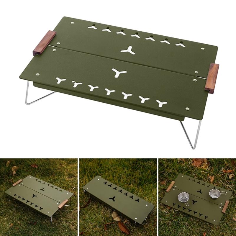 Mini Outdoor Folding Tables Portable Lightweight Picnic Desk Camp Tables Compact Camping Desk Utility Folding Tables