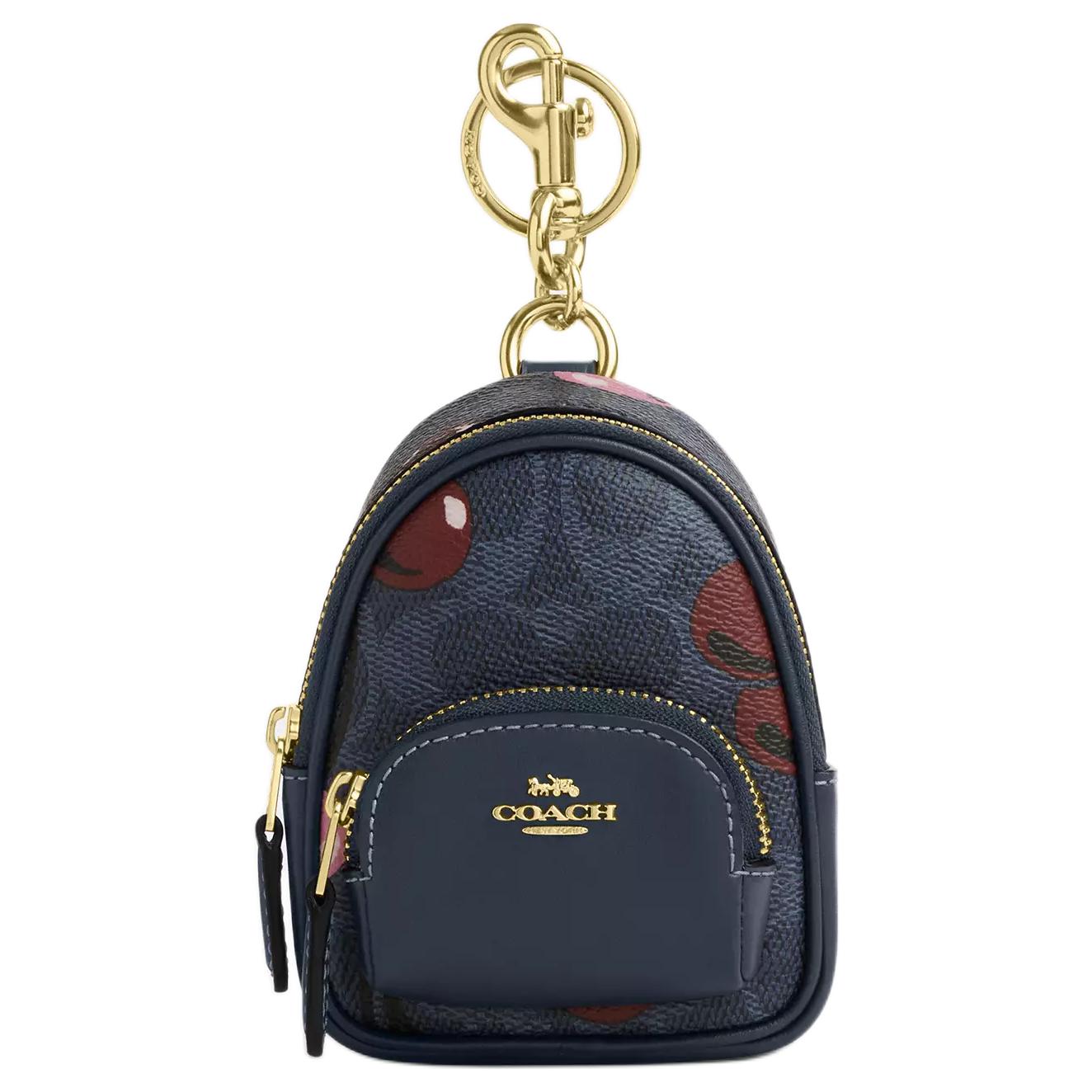 

Новый аксессуар-сумка COACH Court из канвы с покрытием и гладкой кожи, мини, женский, золотистый с джинсовым многоцветным, CZ086-IMDEI 8.4*3.8*10.2CM