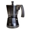 Cafetière expresso italienne induction, aluminium 6 tasses de café, vitrocérame wecook luccia noir