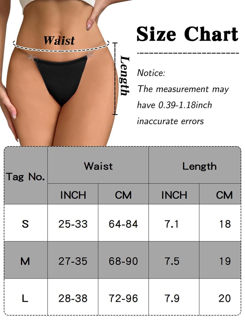 Panegy Thong Sexy Transparent Rope Extreme Butt Size L Women's Panties, Low-Rise Panties, 2-Pack, Panties, Lifting, Seamless, Lightweight, Thin,