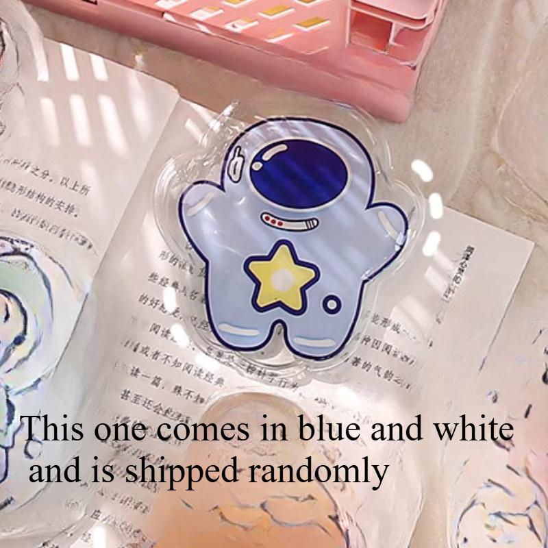 Calentador de manos reutilizable, autocalentable, transparente, con estampado de dibujos animados, para mantener el calor, seguro, calentamiento rápido, paquete de calentadores de manos con forma de conejo