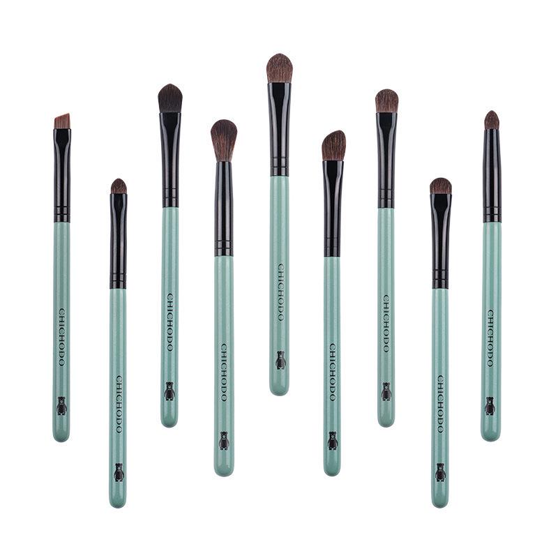 9-Piece Animal Hair Eyeshadow Brush Set