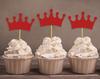 Darling Souvenir| Crown Tiara Shape Cupcake Toppers| Girls Birthday Party Dessert Decorations - Pack Of