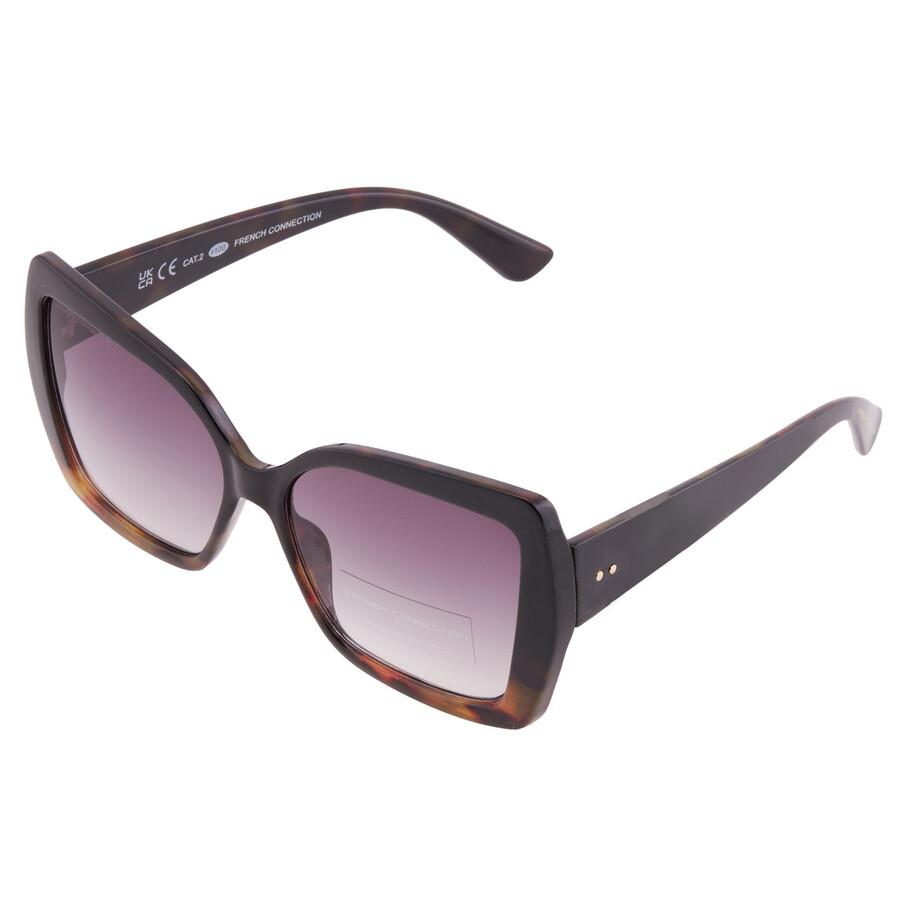 French Connection Fc 23 145 Emb Blk Smoke Cat Eye Ladies Sunglasses 10266541.lts Emb Blk