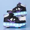 Scarpe da Ginnastica Luminose a 4 Ruote per Bambini Scarpe con Ruote a Pattino a LED Scarpe LED per Bambini Ragazzi Ragazze Ricarica USB Regali Nuove Fresche