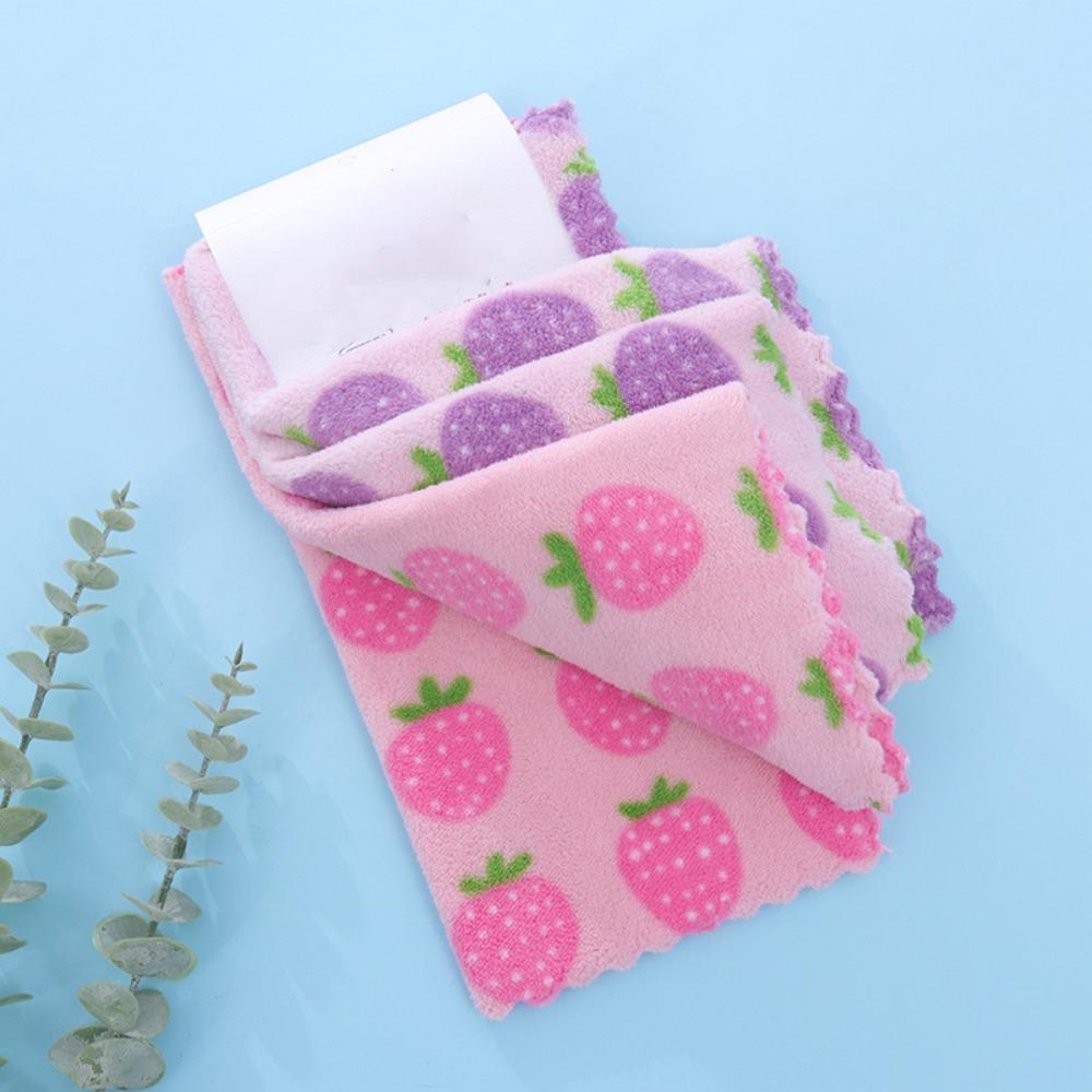 4 Piece Absorbent Cleaning Cloths Quick Dry Dishtowel Multi-functional Wipes Bathroom Style G