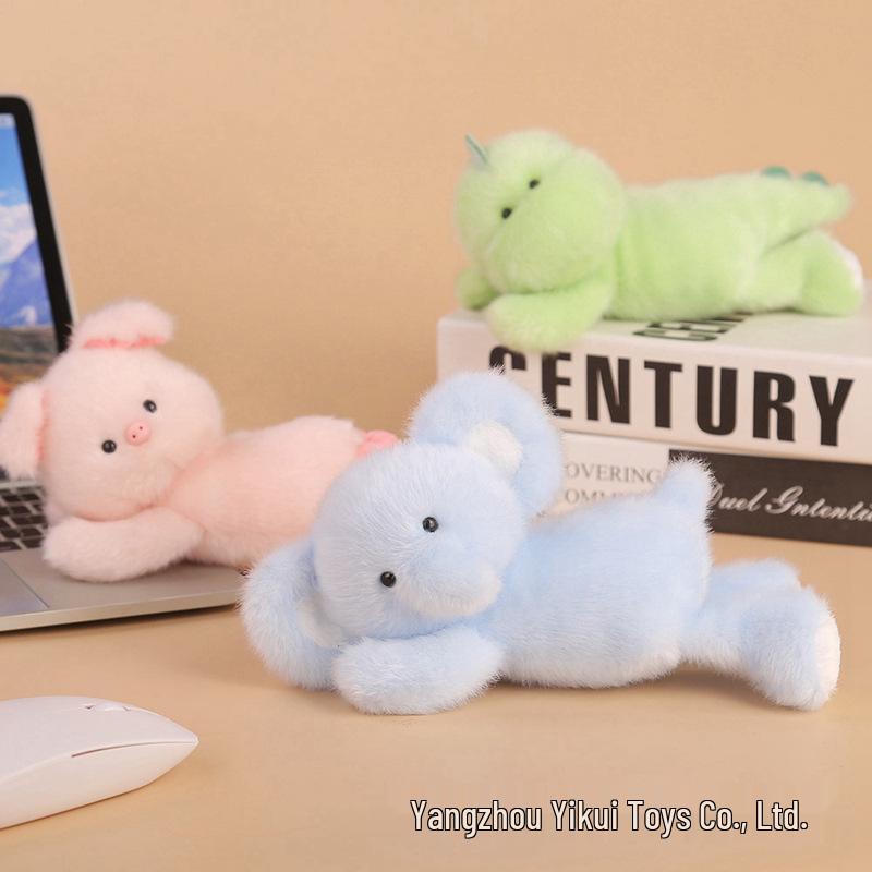 Animal Wrist Support Plush Toy Mouse Pad - Bear, Elephant, Dinosaur Office Ornament