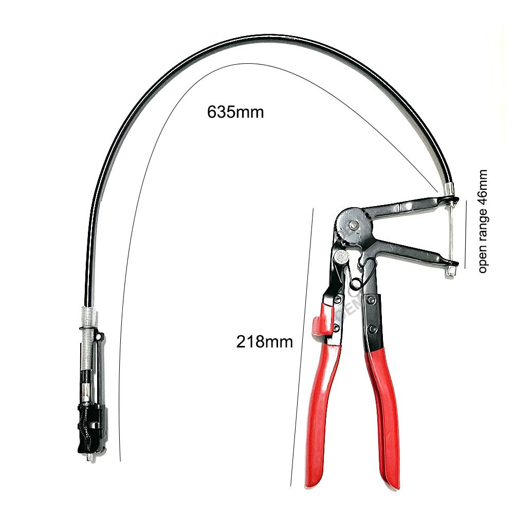 Car Hose Clamp Plier for Removal Installation of Ring-Type or Flat-Band Automotive Water Pipe Locking Pliers Repair Tool