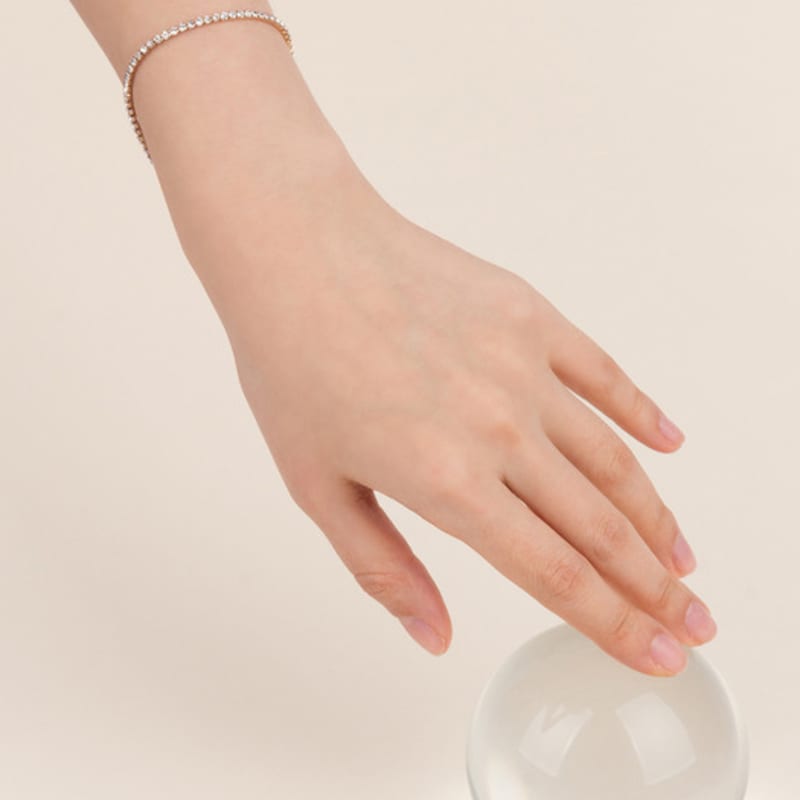 AUGUST ALICE Crystal Line Bracelet_Champagne Gold