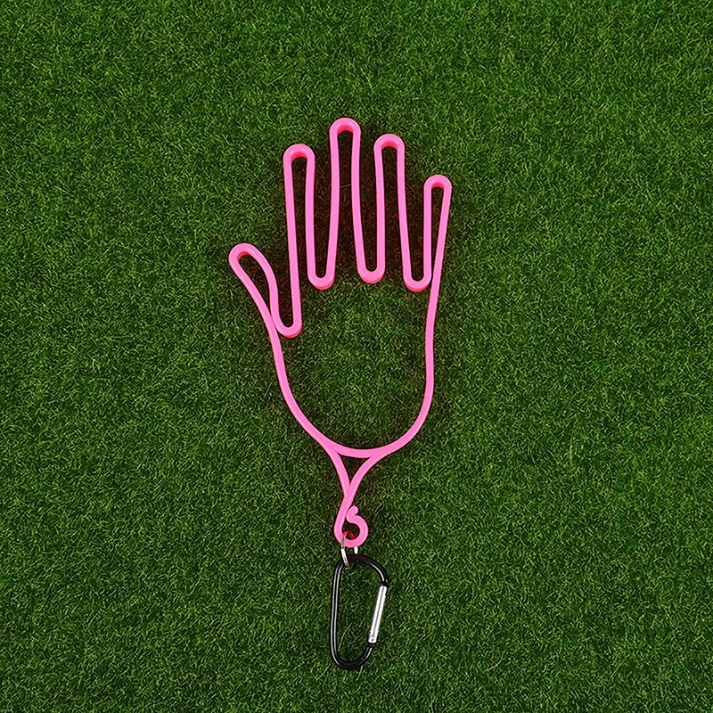 Golf Glove Holder With Key Chain Plastic Glove Rack Dryer Hanger Stretcher With Buckles Gloves Holder Keeper Dryer Shaper Tool