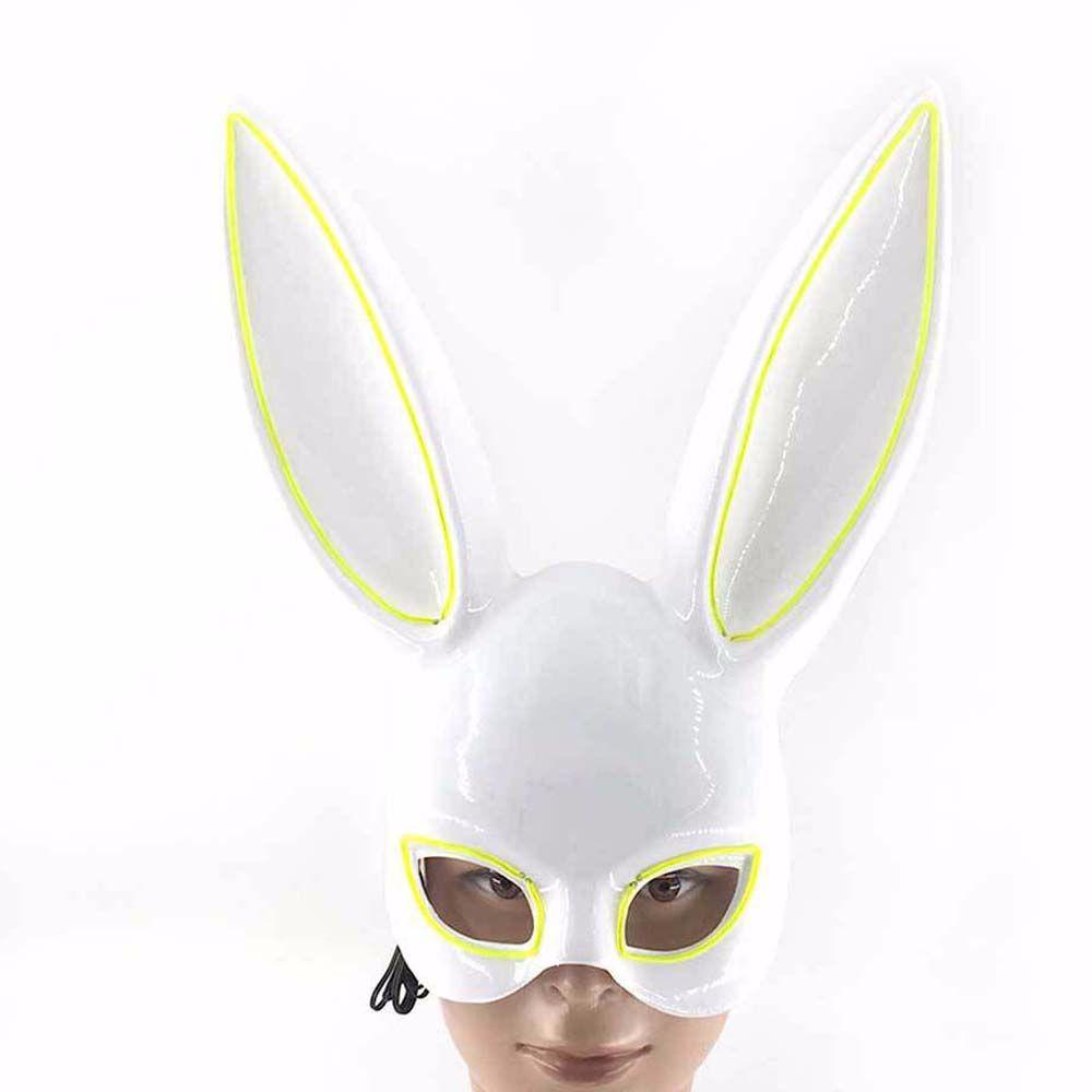 Rabbit Mask LED Light Headwear Cosplay Cosplay Mask Party Props Party Mask Props Led Light Up Mask
