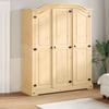 VidaXL Wardrobe Corona 151.5x52x186 Cm Solid Pine Wood, Storage Cabinet, Wardrobe Organizer, Cabinet, 4012158
