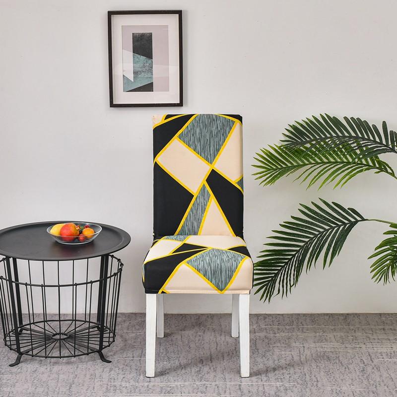 Universal Simple Chair Cover, One-Piece Elastic Dining Chair Cover, Plaid Household All-Inclusive Elastic Dust Cover