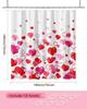 Valentine's Day Shower Curtain Pink Red Love Bathroom Romantic Polyester Waterproof Shower Curtain 180x180cm
