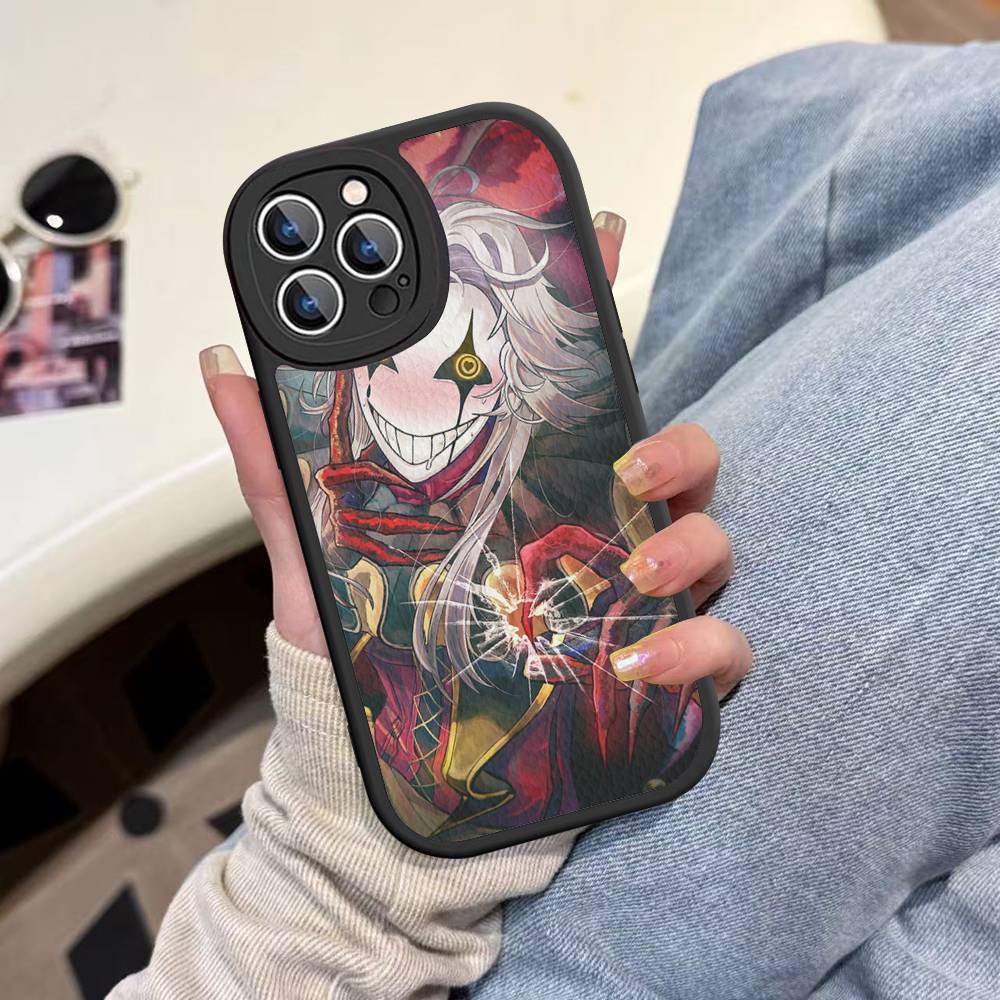 Anime The Freak Circus Pierrot Leather Phone Case For IPhone 16 15 14 13 12 11 Pro Max Plus Shockproof Cover