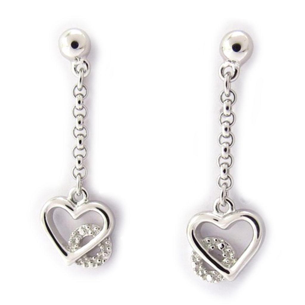 Altesse [K4508] - White 'Love' Silver Earrings