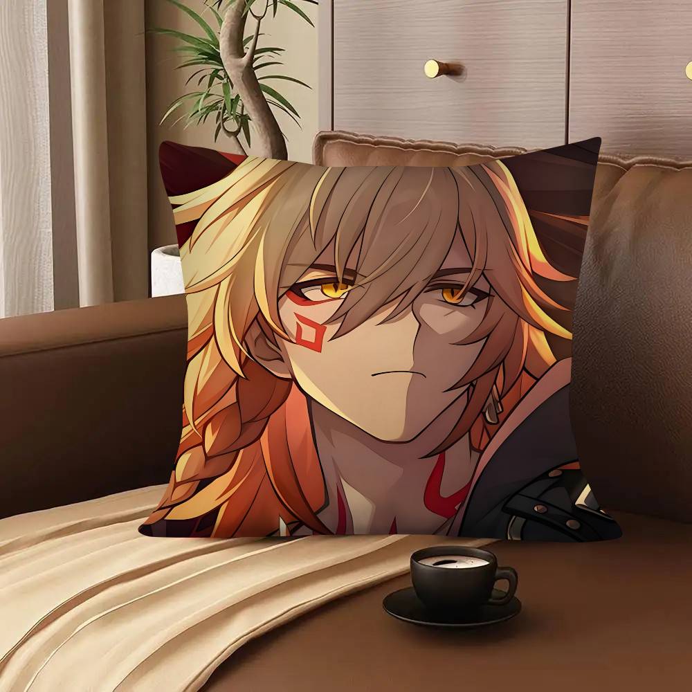 1pc Game Honkai Star Rail Anime Mydei Pillow Case Fashion Square Pillowcase Bedroom Sofa Room Ins Decoration Leisure