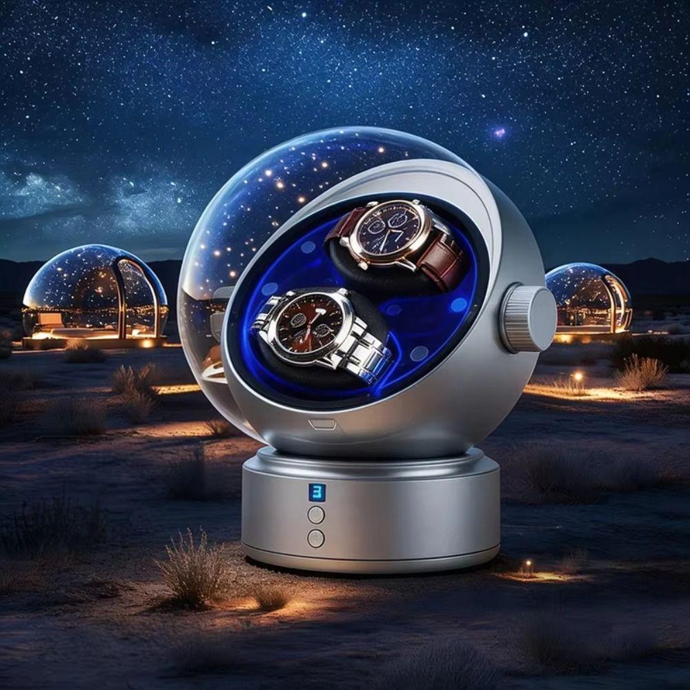 Space Style Digital Double Watch Winder Luxury Automatic Watch Winder Watch Box Display Storage