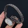 Moonstone Bangle, Handmade Gemstone Bangle, 999 Copper Wire Wrapped Antique Jewelry, For Engagement Gift