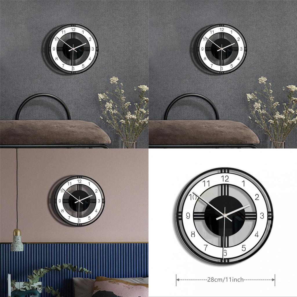 Modern Acrylic Silent Wall Clock With Quartz Movement For Home And Office Decor