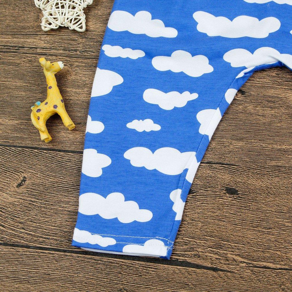 Elastic Baby Boys Girls Long Pants Funny Colorful Cloud Printed