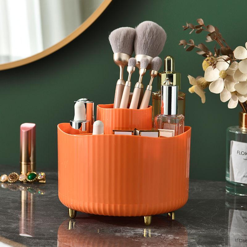 Makeup Storage Box Eyebrow Pencil Makeup Brush Storage Stand Rotating Pen Holder 360 Degree Desktop Cosmetics Storage Tube