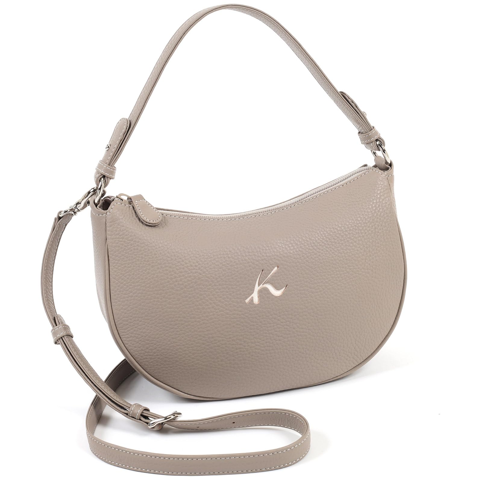 

2way handbag with shoulder belt Sand Stitch 52901 [Kitamura] Y-1379 Women s Beige/White