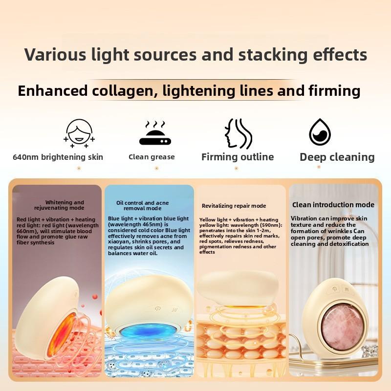Electric Beauty Instrument Lifting Facial Jade Massage Vibration Photon Rejuvenation Instrument Firming Whitening Instrument Introducer