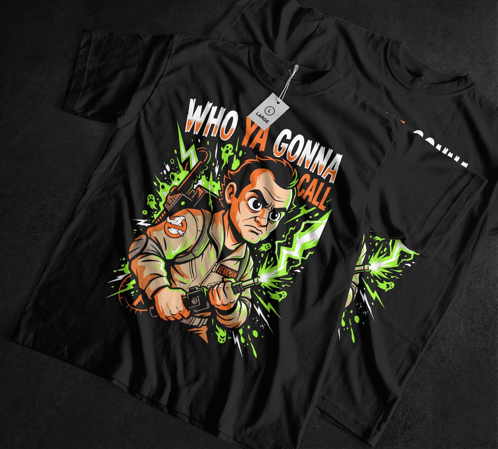 Cartoon Toon Tshirt, Ghostbusters 1980s Film Shirt, Slimer Gift for Him, Retro Movie 140