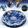120cm Snow Tube, 2-Seater, Cold-Resistant (-25°C), Heavy-Duty 0.8mm PVC, 250kg Capacity, Leak-Resistant, Reinforced Handle, Foldable, Snow Sled,