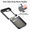 Skórzane etui ze wzorem liczi do Samsung Z Flip 6 4 3 2 1 z pierścieniem Etui na telefon do Galaxy Z Flip 3 4 Jednokolorowe Miękkie etui