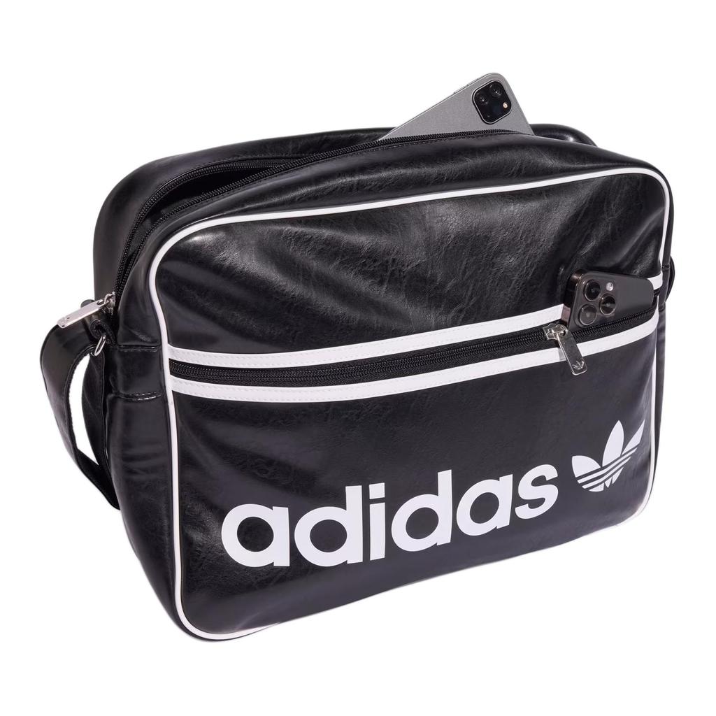 New Adidas Originals Polyurethane Shoulder Bag Unisex Black JW3346
