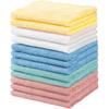 12 Pack Microfiber Coral Fleece Washcloths, Ultra Absorbent and Soft Face Towel, 12" X 11", Perfect Wash Cloths for Bathroom, Gym, Travel, Spa and