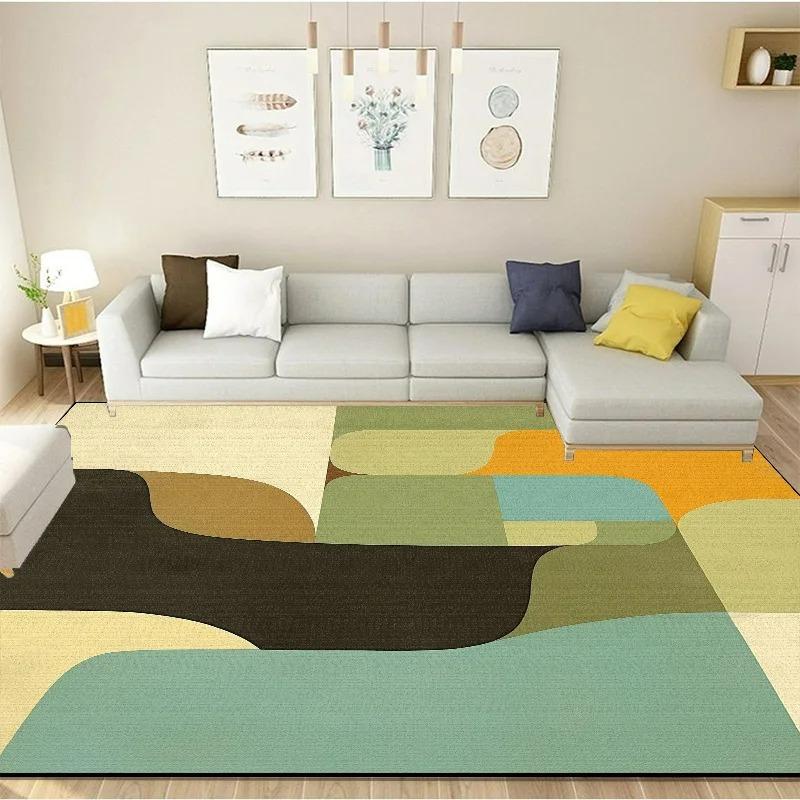 Modern Abstract Non-Slip Washable Rug for Living Room Bedroom Kids Play Area Coffee Table Decor Carpet Mat