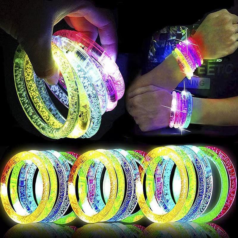1Pcs Led Stick Bracelets Flashing Bracelet Luminous For Children Adult Wedding Birthday Glow In The Dark Party Supplies