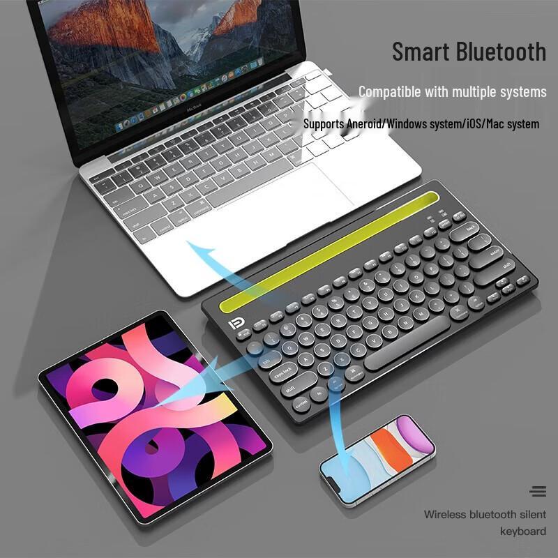 Fude EK3381t Dual-Mode Wireless Keyboard with Integrated Stand
