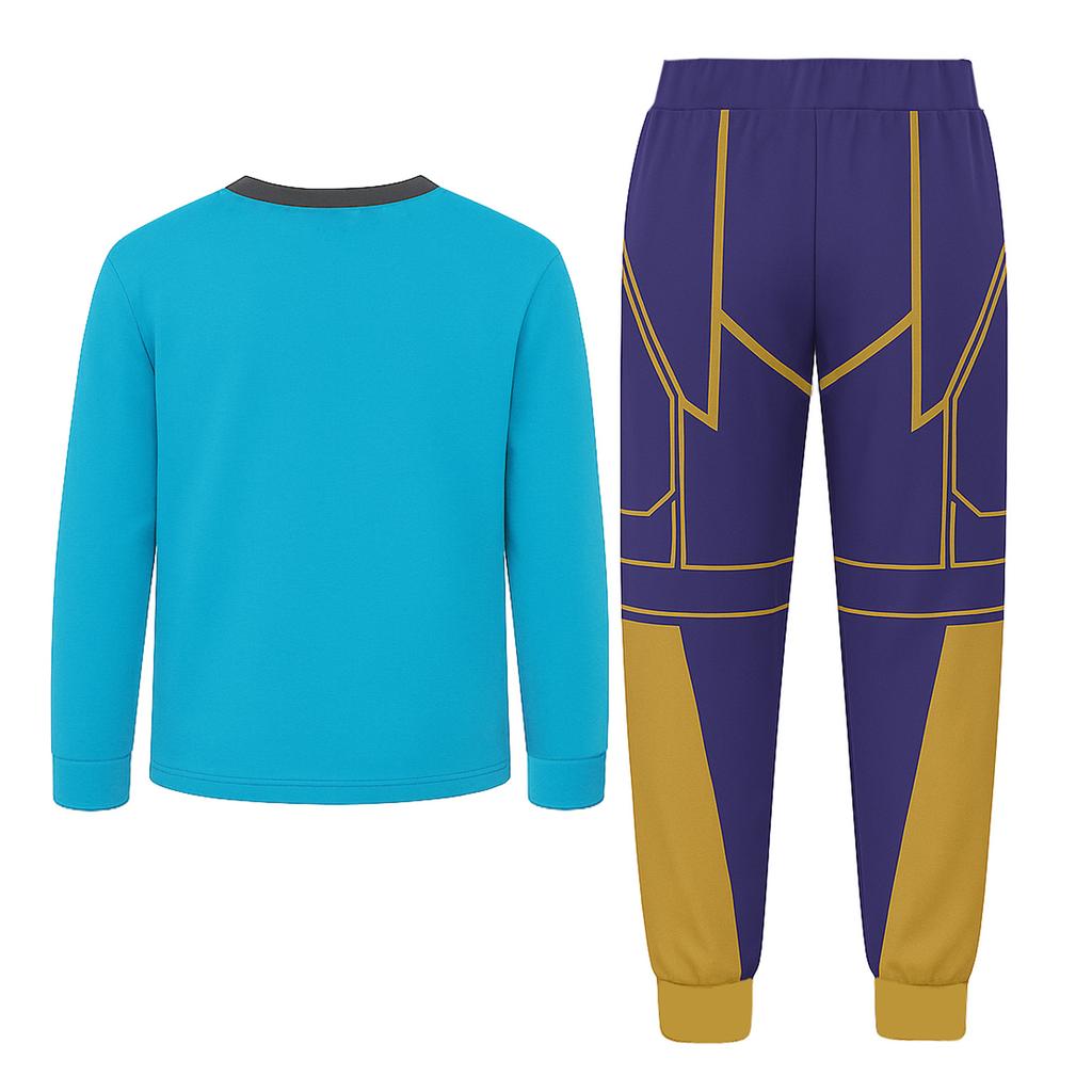 Hildren's Hooded Athletic Tracksuit Unisex Two-Piece Running Clothing Long Sleeve Pullover Hoodie Sweatshirt + Track Pants Set