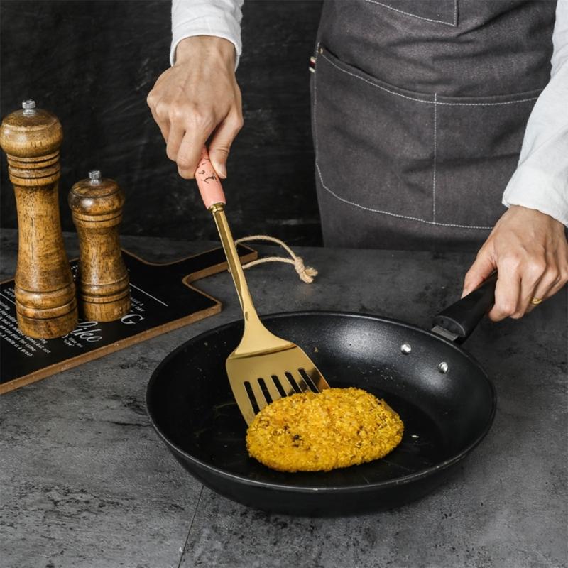 Premium 7 Piece Nonrust Steel Kitchen Utensils Set With Ergonomic Ceramic Handle For Efficient Cooking And Easy Cleaning