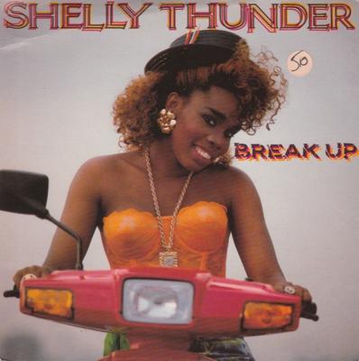 7inch Record SHELLY THUNDER  Break Up MNG718 Mango 1989 UK Reggae Ska  Dub Used