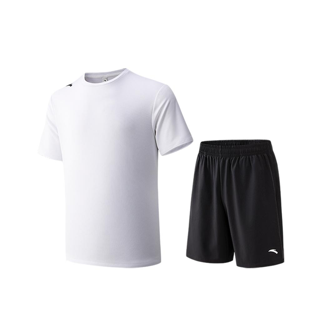 Anta Training Summer Casual Sports Suit Men suit Pure-White 952625204-1